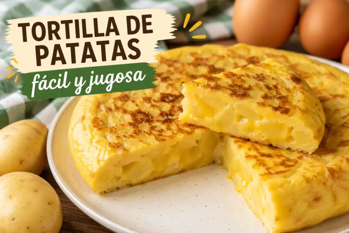 Tortilla de patatas fácil y jugosa